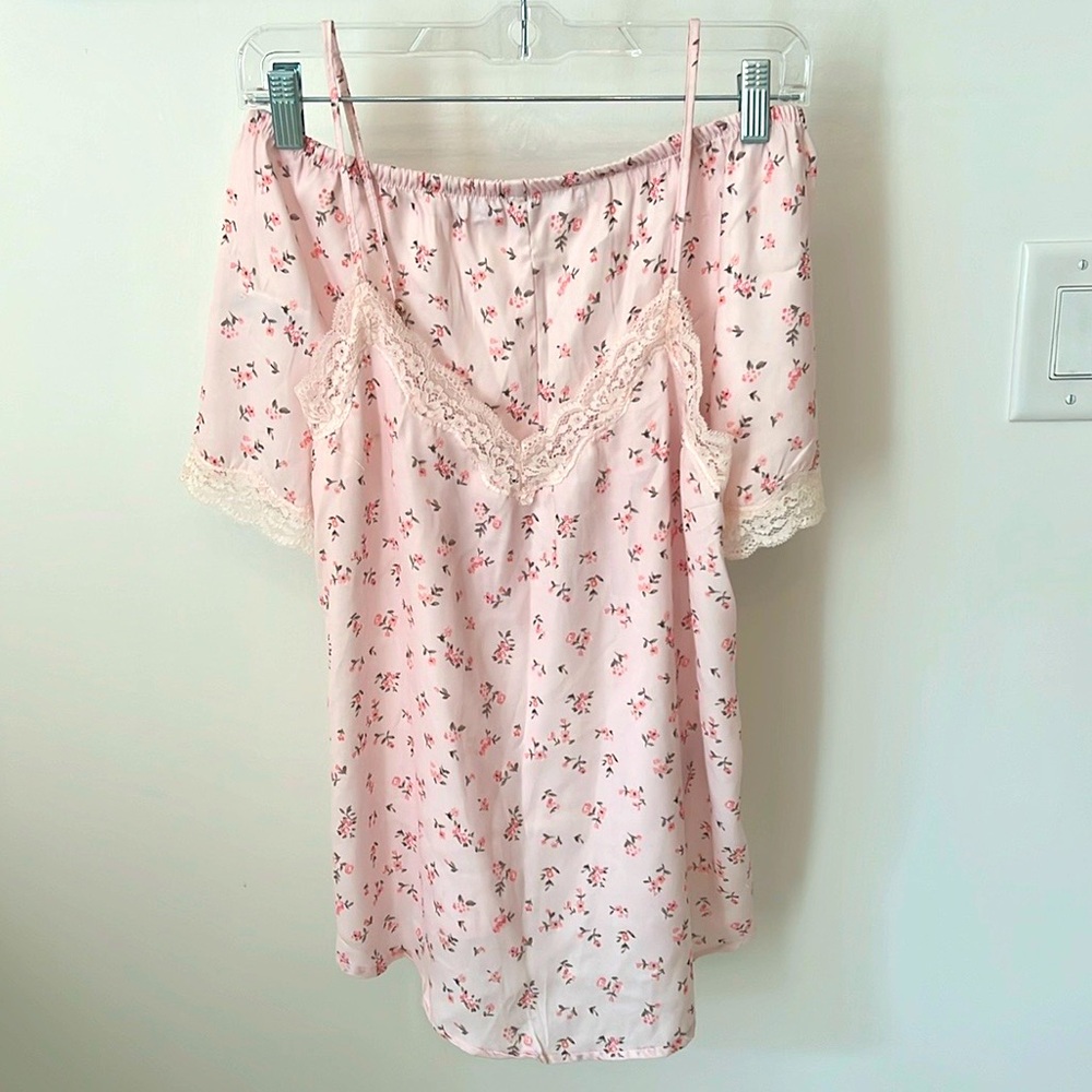 Women’s Secret short lace trim PJ set size M